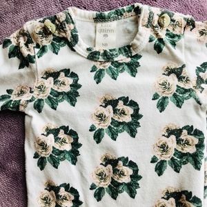 Vanilla Rose Organic Cotton Footie